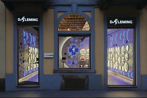 Stand outside the store and the cross on the door indicate that you are looking at a healthcare store.